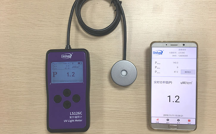 紫外輻照計配手機(jī)APP